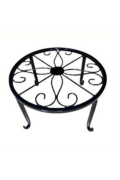 Choice 24x13cm 1pc Black 1pcs Heavy Duty Metal Rustproof Iron Plant Stand - Perfect For Indoor/outdoor Gard