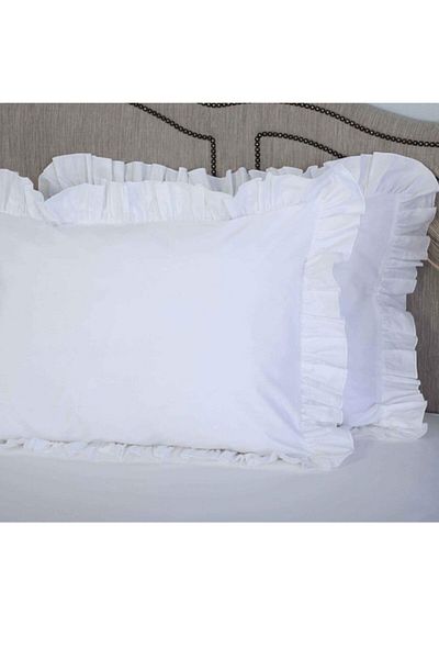 TULUM'S 2 Pieces 100% Cotton Ruffle Pillow Case
