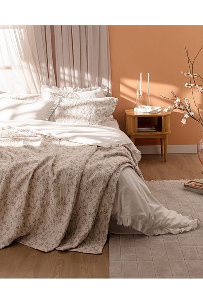 Madame Coco Marseille Double Bed Cover Set - Purple
