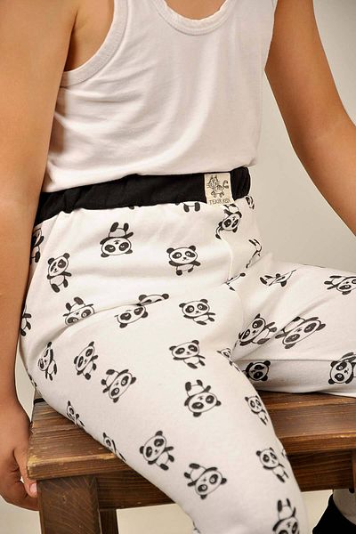 Peki Panda Patterned 5-Piece Cotton Seasonal Children's Pajamas Set - Large Fit, Pay 4 Gift 14899