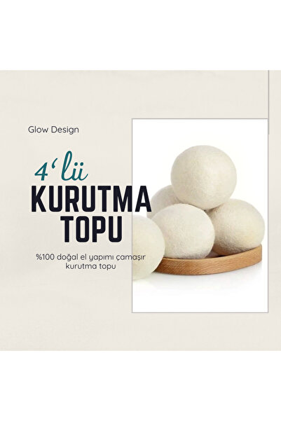 Glow Design Çamaşır Kurutma Topu 4 Lü Kokusuz