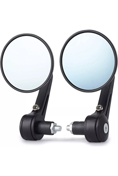 Choice Universal 7/8" Round Bar End Rear Mirrors Moto Motorcycle Motorbike Sc...
