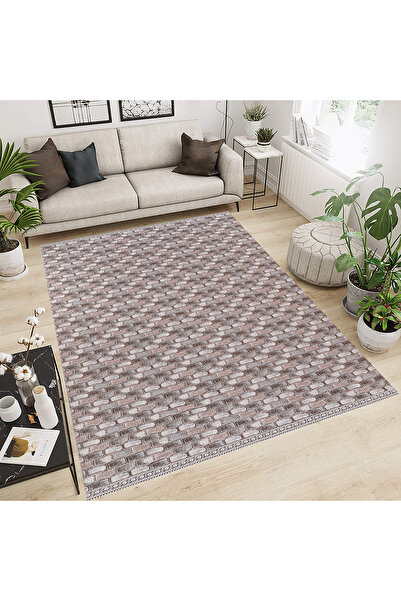İlhan Gold Halı Örtüsü 6m2 Dokuma 200x300 Kahve
