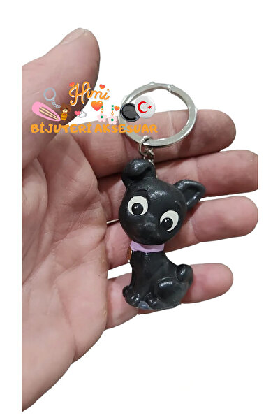 himi bijuteri aksesuar Breloc cu câine negru, ornament pentru rucsac, breloc ...