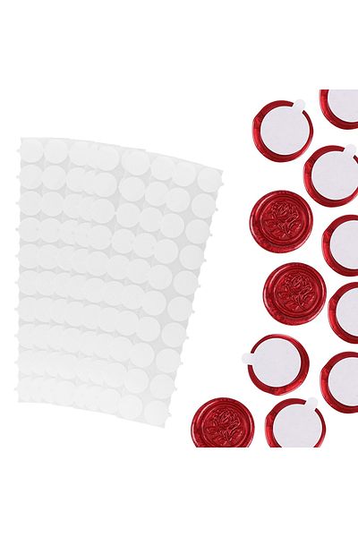 Choice Light Grey 160pcs Double-sided Adhesive Dots For Wax Seal Stamp Kit, 1inch Adhesive Wax Seal Backing