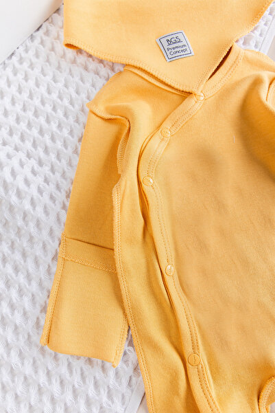 Babymod Natural Baby Jumpsuit Set with Gloves