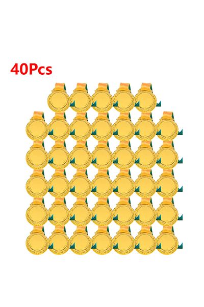 Choice 40pcs Gold 10/20/30/40pcs Gold Silver Bronze Award Medal Winner Reward Toys Sport Football Competiti