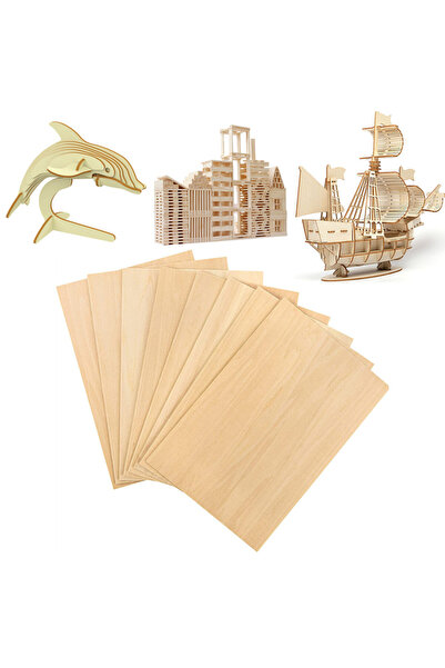 Choice10 5 قطع من ألواح خشب البلسا الرقائقي، مقاس 100×100×2 مم، بطول 100/200/...