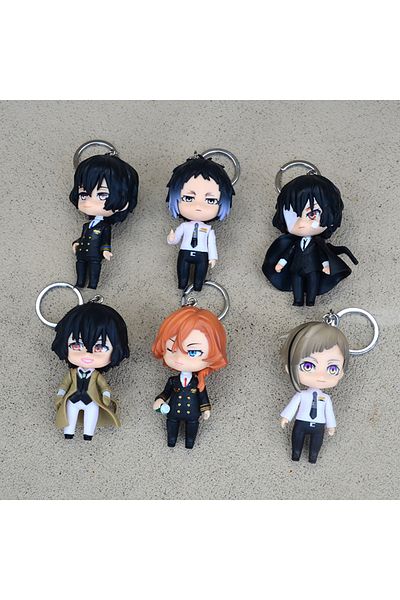 Choice Random 1 Pc Bungo Stray Dogs Anime Keychain Atsushi Nakajima Osamu Dazai Pvc Anime Figure Bag Pendan
