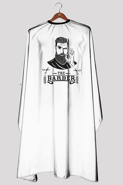 ayobi Penuar Barber Apron Shaving Apron Hair Cutting Apron M-97 White Color