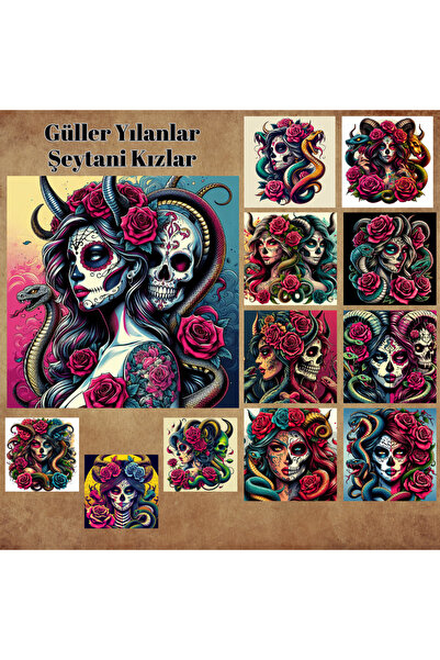 Pink Swan Craft 12 komada naljepnica za planer sa mat površinom, u obliku dem...