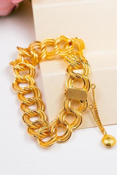 latif kuyumcu 22 Ayar Üçlü Samanyolu Bileklik Altın Kadın Bileklik LKBLK11202