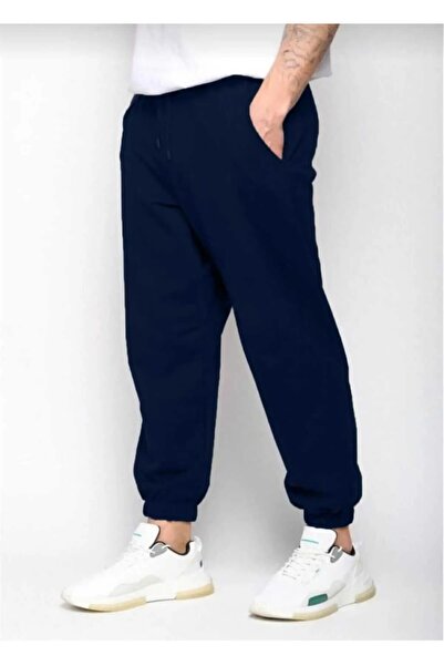 JustBS بنطال رياضي طويل بأرجل مطاطية مقاس كبير للرجال