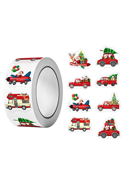 Choice syf-215 ٥٠٠ قطعة/لفة ملصقات سانتا كلوز متعددة الأشكال لوسائل النقل، بت...