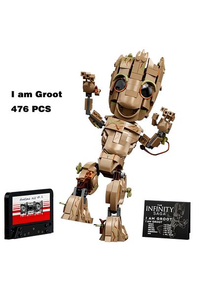 Miniso NO BOX 678 Miniso Marvel Guardians Galaxy Rocket Raccoon I AM Groot SUPERHEROES Avengers Model Figur