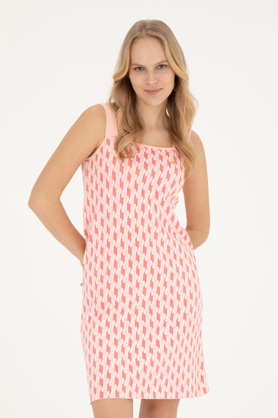 U.S. Polo Assn. Kadın Nar Çiçeği Bisiklet Yaka Triko Elbise 50280478-VR039