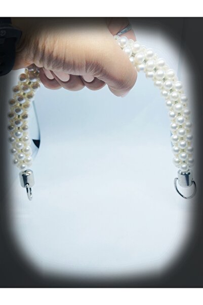 Handmade 1. Λευκή τσάντα ποιότητας κατηγορίας - Μονό αξεσουάρ με μαργαριτάρια