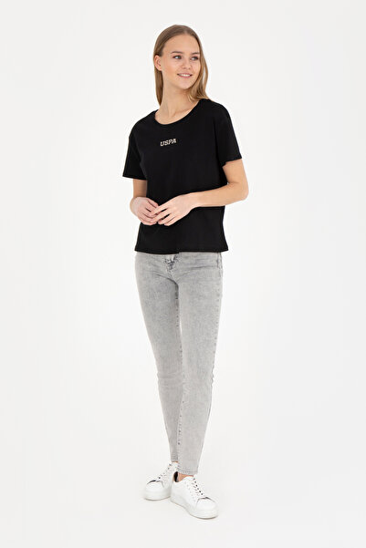 U.S. Polo Assn. بنطال جينز رمادي ضيق للنساء 50280330-DN0025