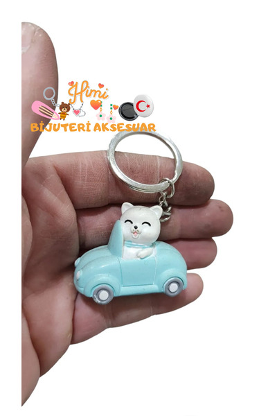 himi bijuteri aksesuar Breloc cu pisică șoferă de mașină, ornament pentru ruc...