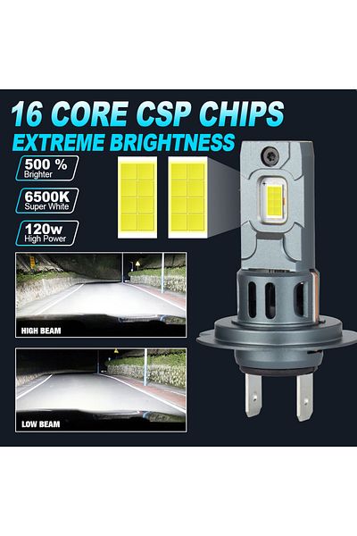 dream Chaser H7 6500 K H7 Led Headlight Bulb Mini Wireless 60w 20000lm 6500k For Car Headlamp Auto D