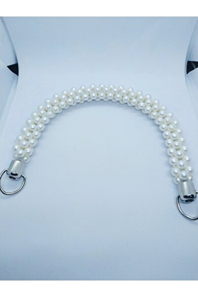 Handmade 1. Λευκή τσάντα ποιότητας κατηγορίας - Μονό αξεσουάρ με μαργαριτάρια