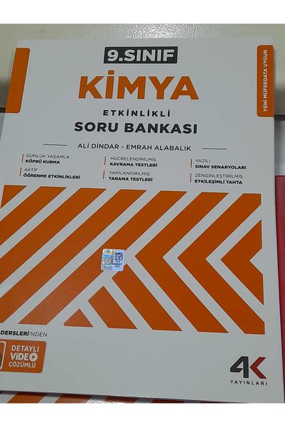 Çözüm Yayınları 4K 9.SINIF KİMYA ETKİNLİKLİ SORU BANKASI