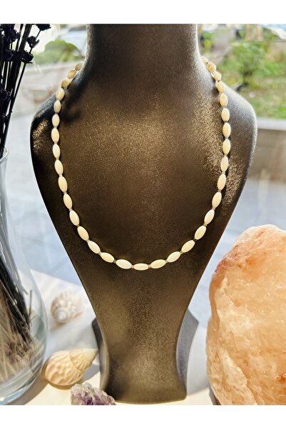 Luna قلادة من حجر اللؤلؤ والتورمالين الطبيعي