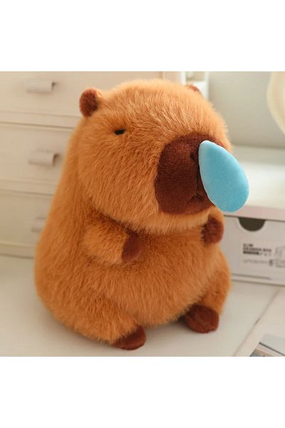 Choice 20-25cm Fluffy Capybara Plush Doll Kawaii Capybara With Tortoise Stuffed Toy Stuffed Animals Kids Ju