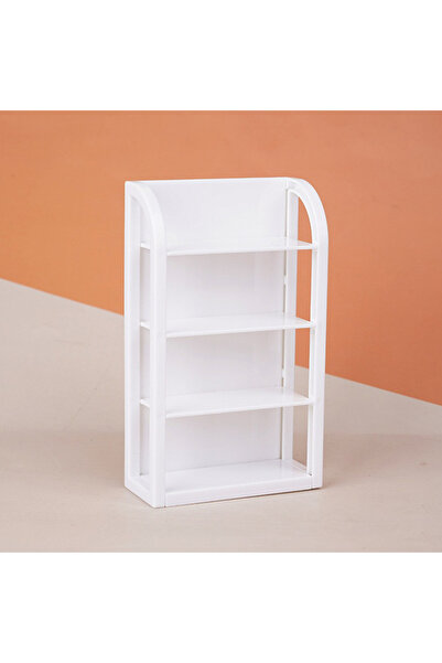 Choice رف عرض مصغر أبيض اللون، بمقياس 1:12، يُستخدم كديكور لمشهد سوبر ماركت ف...