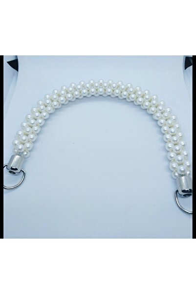 Handmade 1. Λευκή τσάντα ποιότητας κατηγορίας - Μονό αξεσουάρ με μαργαριτάρια