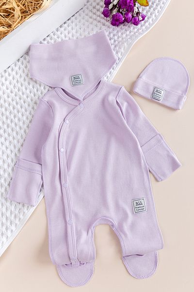 Babymod Natural Baby Jumpsuit Set with Gloves