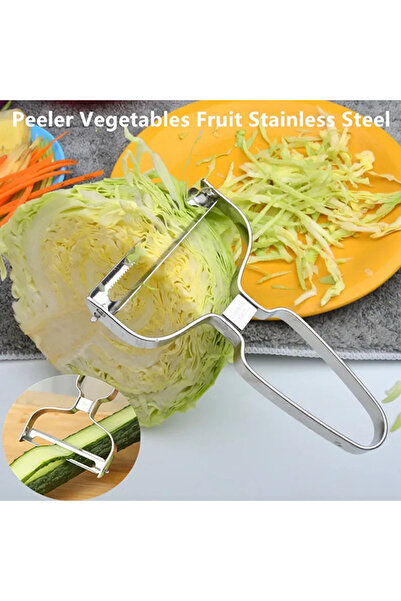 Choice سكين تقشير كبير قطعة واحدة/مقشرة خضراوات وفاكهة من الفولاذ المقاوم للصدأ، مبشرة ملفوف، سلطة، بطاطس