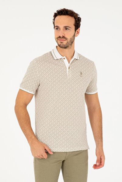 U.S. Polo Assn. Erkek Regular Fit Polo Yaka Açık Haki Tişört 50281510-VR183