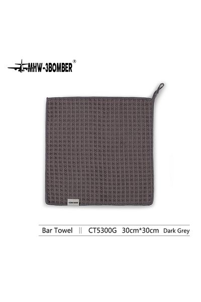 MHW-3BOMBER Dark Grey Coffee Bar Cleaning Towels Super Absorbent Microfiber Cleaning Cloth Towel Home Barista Cl