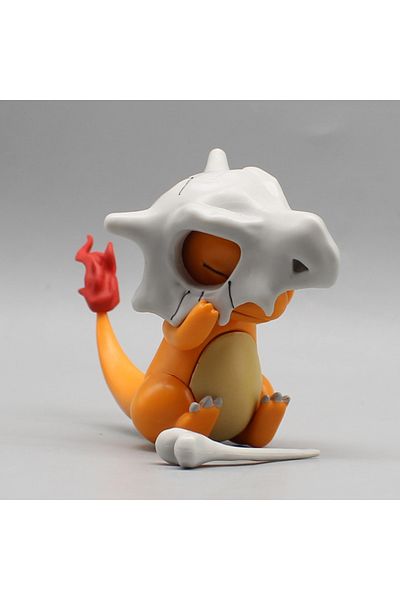 Choice 9cm With Box Charmander 9cm Pokemon Charmander Wear A Cubone Helmet Anime Figure Model Gk Statue Boy
