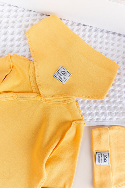 Babymod Natural Baby Jumpsuit Set with Gloves