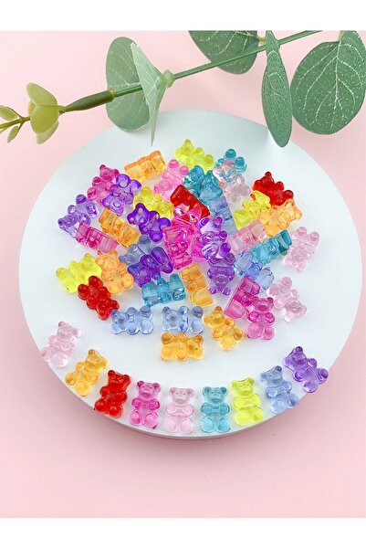 By MO Accessories 10 τεμάχια Jelly Bean Teddy Bear Beads Κρεμαστό βραχιόλι Κα...