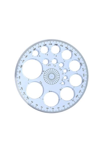 BGA 360 Degree Geometric Drawing Ruler 12cm