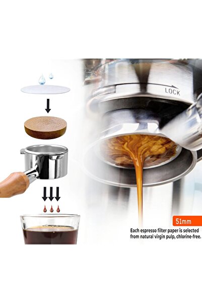 MIBRU Coffee espresso paper filter 51mm