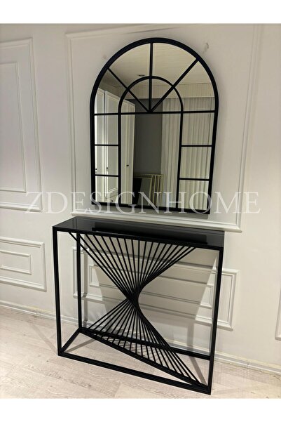 zdesignhome 80X100 CM AYNA, 90X30X100 CM DRESUAR SİYAH