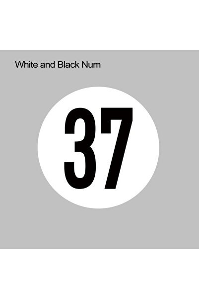 Choice Number 37 White and Black 2pcs Car Door Side Sticker Graphics Number 3...