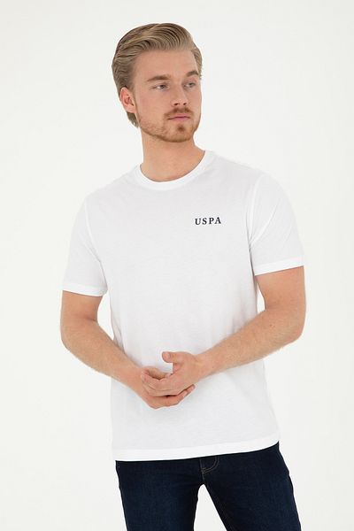 U.S. Polo Assn. Men's Regular Fit Crew Neck White T-Shirt 50281077 -Vr013