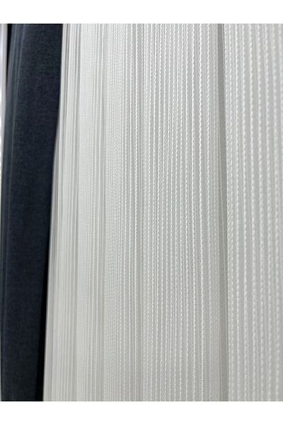 FİENS Single Pasta Twisted Tulle Curtain 1/3 Tight Pleated Heavy Weight Ironing Not Asked |   Most Preferred Model