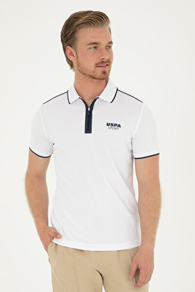 U.S. Polo Assn. Men's Slim Fit Polo Neck White T-Shirt 50281505-Vr013