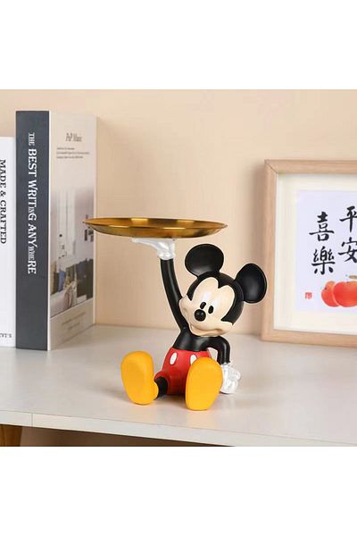 Choice Red Kawaii Cartoon Mickey Mouse Tray Ornaments Figure Home Soft Living Room Bedroom Tv Cabinet Decor