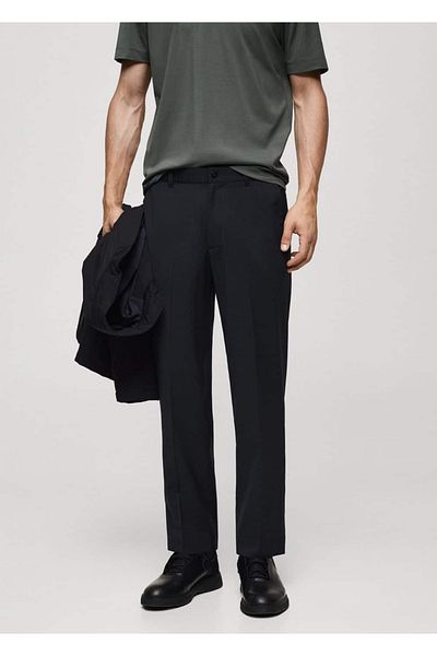 MANGO Man Coolmax ®   Slim Fit Comfort Stretch Fabric Pants