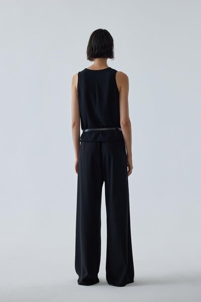 Suud Collection Crepe Fabric Black Moni Blouse