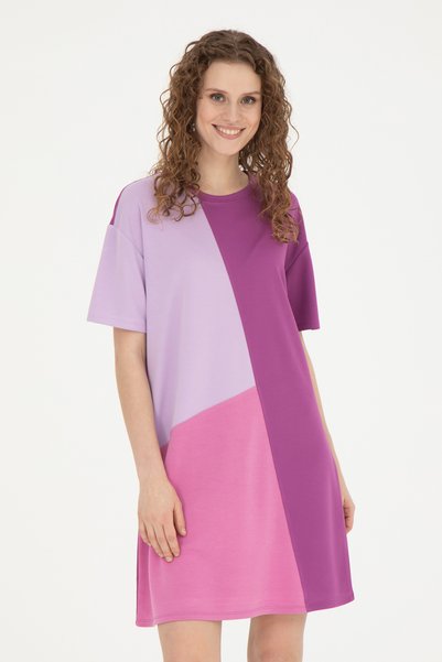U.S. Polo Assn. Women's Purple Crew Neck Knitted Dress 50281785 -Vr038