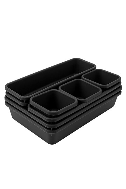 Choice Dark gray Storage Drawer Storage Box Kitchen Bathroom Storage Trays Closet Cover Sundries Jewellery