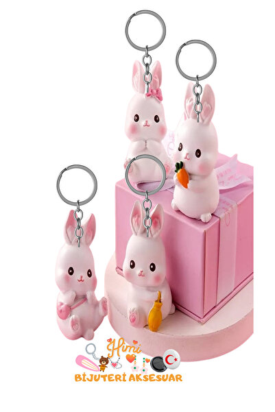 himi bijuteri aksesuar Ornament pentru rucsac cu breloc iepuraș, set de 4 buc...